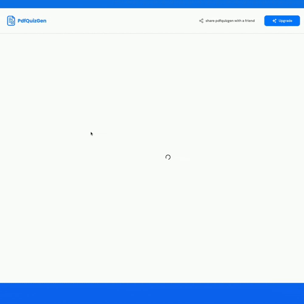 PDF upload interface