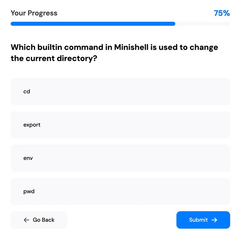 Quiz Interface